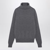 Ami Paris Light grey cashmere turtleneck jumper