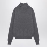Ami Paris Light grey cashmere turtleneck jumper