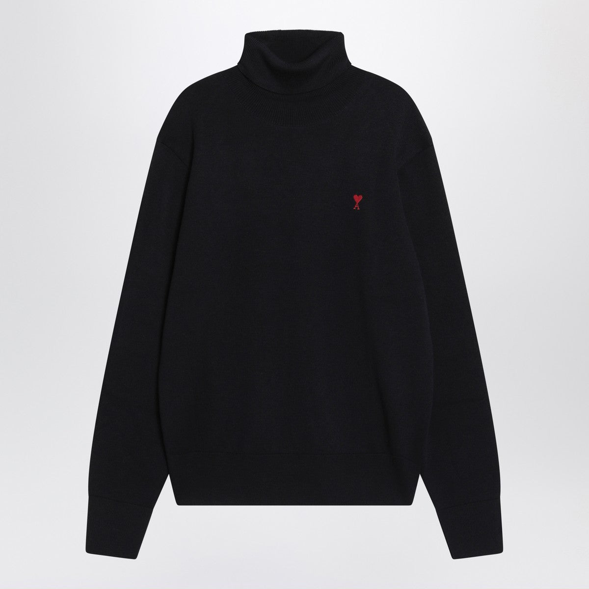 Ami Paris Navy blue turtleneck sweater Ami De Coeur