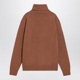 Ami Paris Hazelnut Ami De Coeur turtleneck sweater