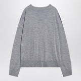 Ami Paris Gray Ami De Coeur sweater in wool and silk