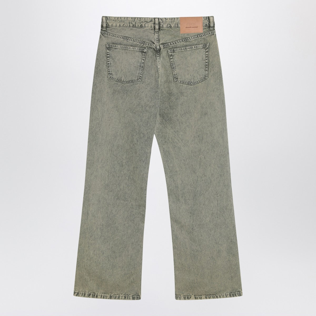 Ami Paris Laurel green faded effect jeans
