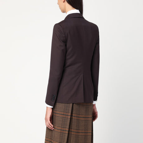 Tagliatore Brown double-breasted jacket in wool blend