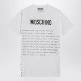 Moschino White cotton T-shirt with logo