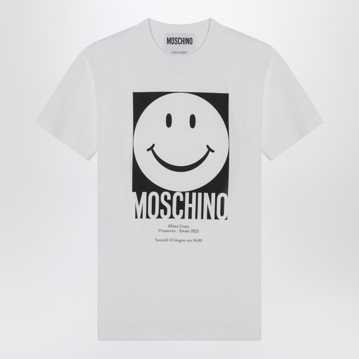 Moschino White cotton Smile T-shirt