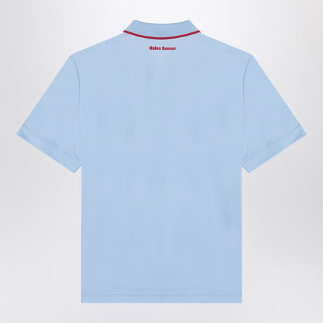 adidas by Wales Bonner Light blue polo shirt with logo