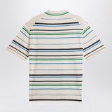 adidas by Wales Bonner White striped polo shirt in cotton blend