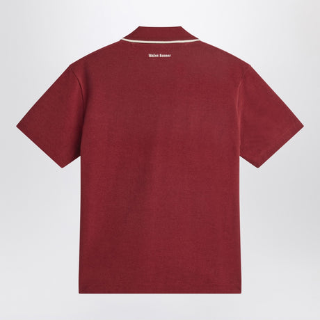 adidas by Wales Bonner Bordeaux polo shirt in cotton blend