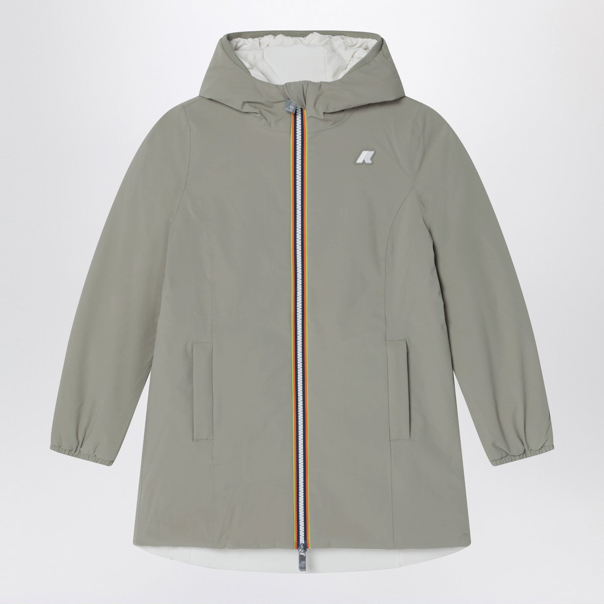 K-Way Denise Warm reversible jacket green/gardenia white