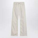 Calvin Klein Relaxed Flared beige jeans in linen blend