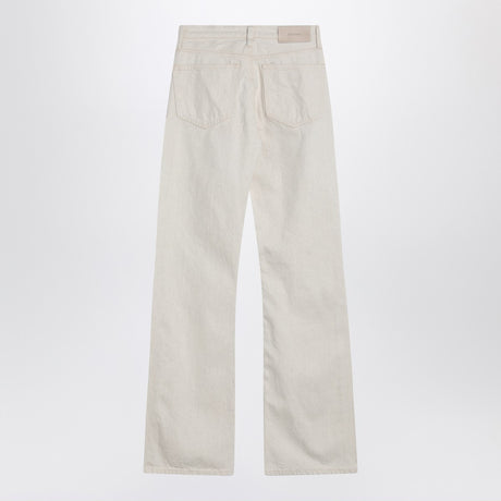 Calvin Klein Relaxed Flared beige jeans in linen blend