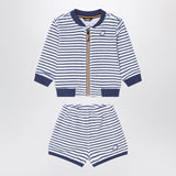 K-Way Sponge outfit white/cobalt blue striped