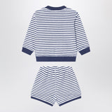 K-Way Sponge outfit white/cobalt blue striped
