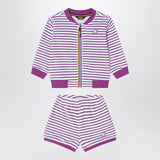 K-Way Sponge outfit white/purple striped