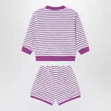 K-Way Sponge outfit white/purple striped