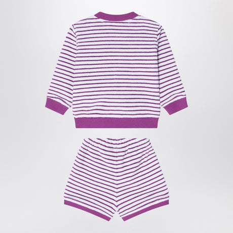 K-Way Sponge outfit white/purple striped