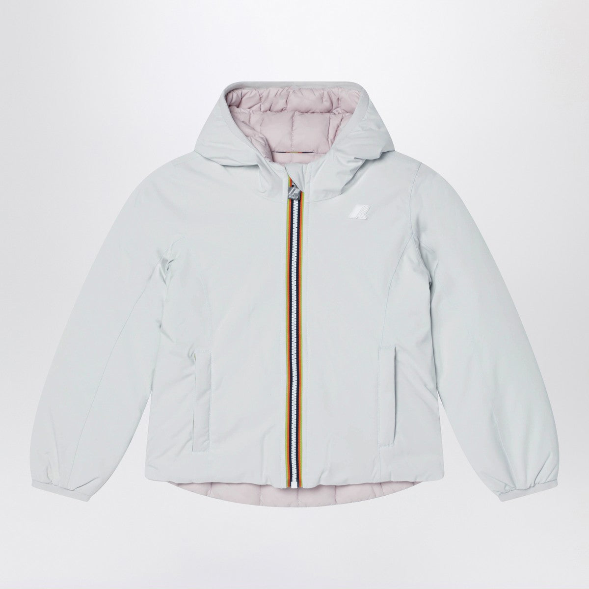 K-Way Reversible Lily Thermo jacket in gardenia white/pink