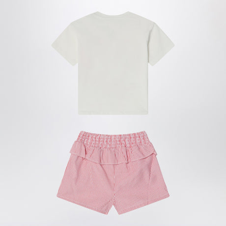 KENZO White/red two-piece suit in cotton