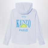 KENZO Hooded striped shirt in cotton