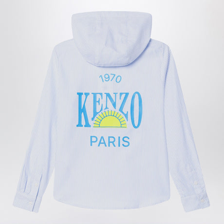 KENZO Hooded striped shirt in cotton