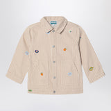 KENZO White/sand striped denim jacket