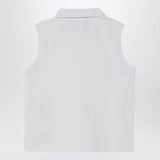 K-Way White sleeveless cotton polo