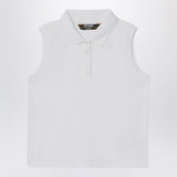 K-Way White sleeveless cotton polo