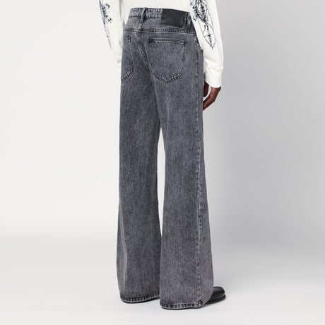 Basketcase Gallery Wide-leg black washed jeans