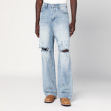 Basketcase Gallery Light blue washed jeans with rips