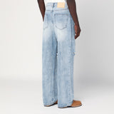 Basketcase Gallery Light blue washed jeans with rips