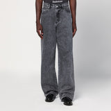 Basketcase Gallery Wide-leg black washed jeans
