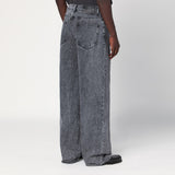 Basketcase Gallery Wide-leg black washed jeans