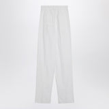 Sportmax Wide white cotton trousers