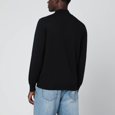 Tagliatore Black wool turtleneck sweater