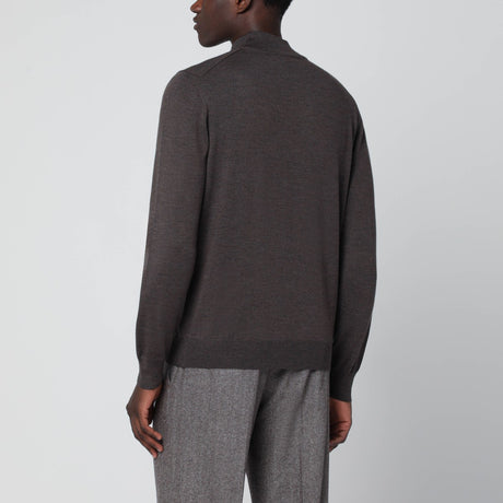 Tagliatore Taupe wool turtleneck sweater