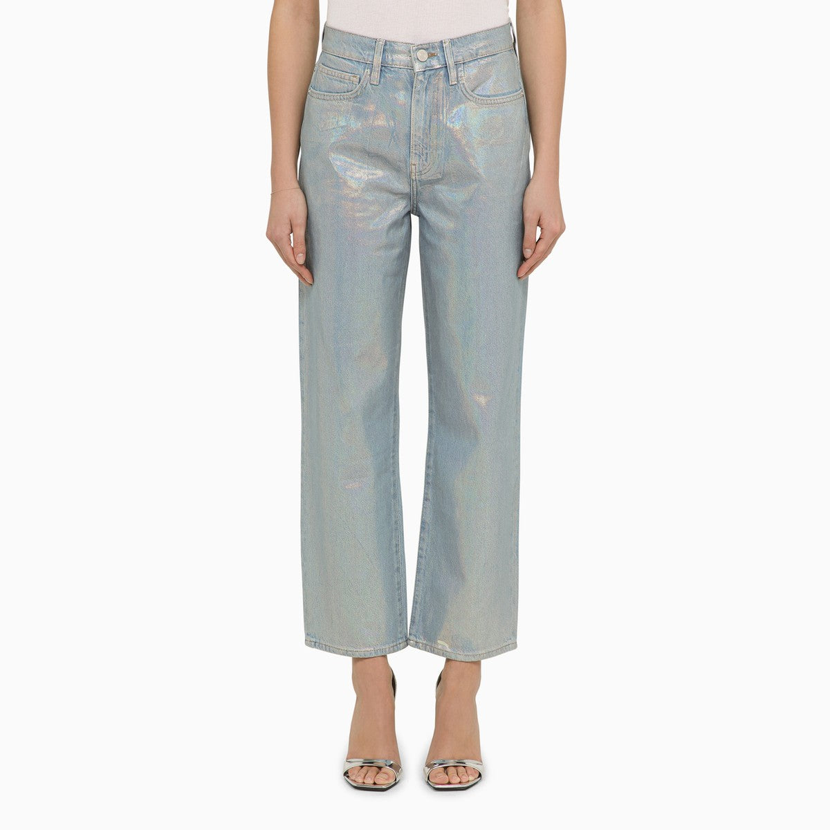 Frame La Jane cropped jeans in Hologram denim