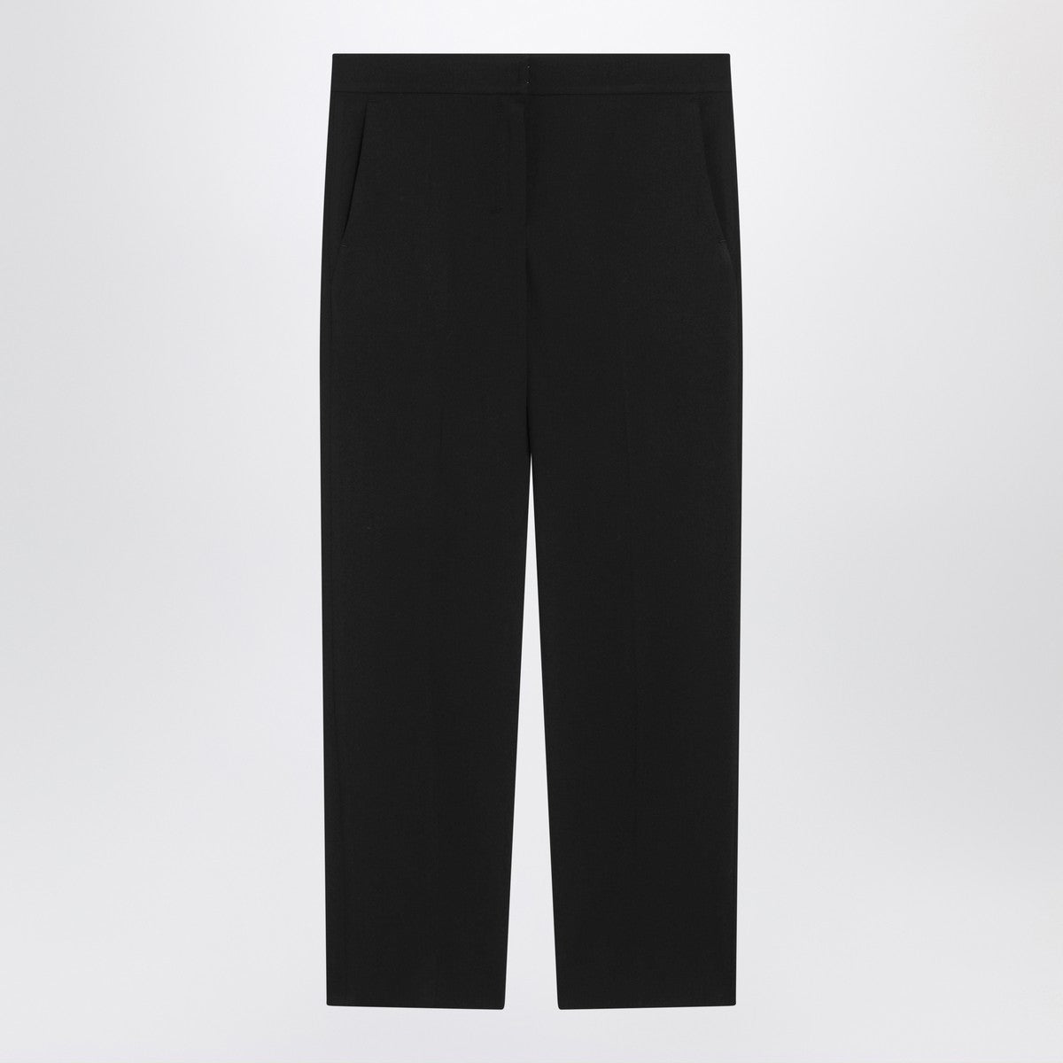S Max Mara Black slim gabardine trousers