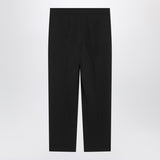 S Max Mara Black slim gabardine trousers