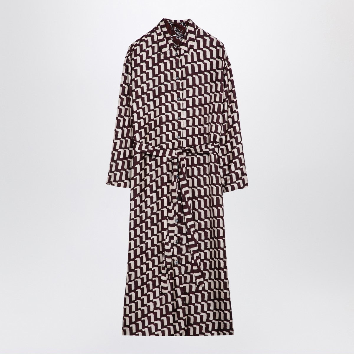 MAX MARA TIMELESS Bordeaux reversible chemise dress