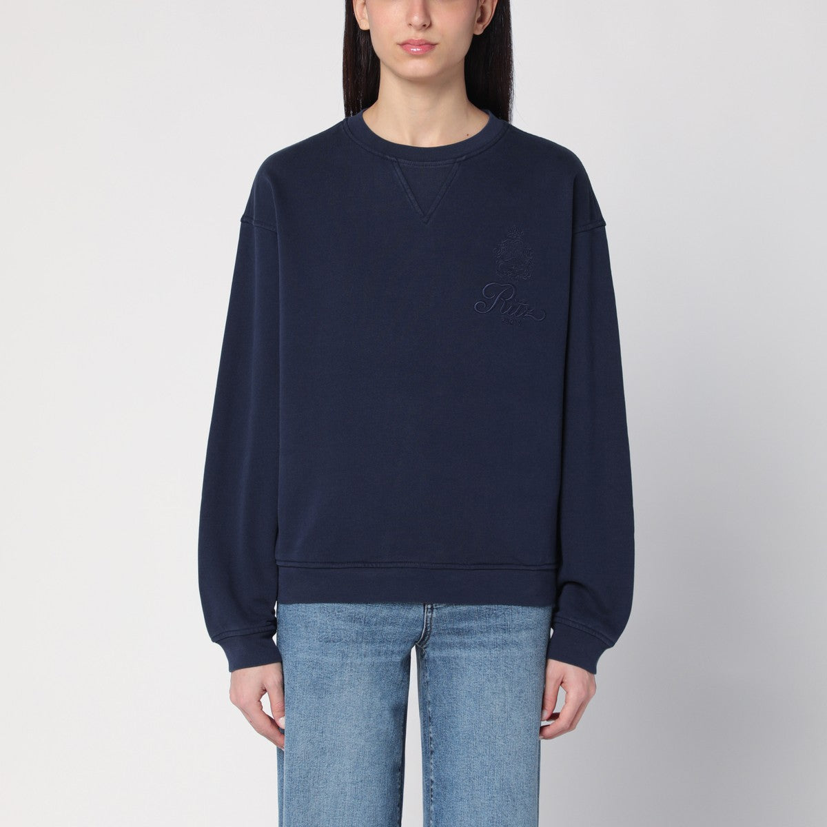 Frame Navy blue cotton blend sweatshirt