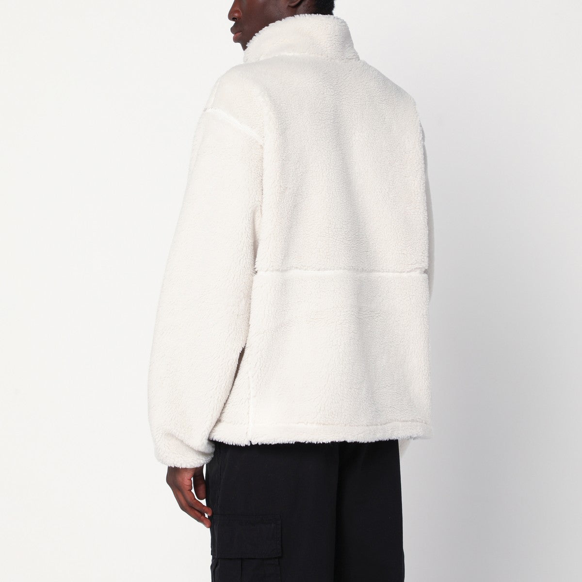 The North Face White zip-up fleece