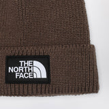The North Face Brown beanie with logo patch