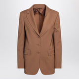Max Mara Studio Single-breasted jacket in hazelnut colour