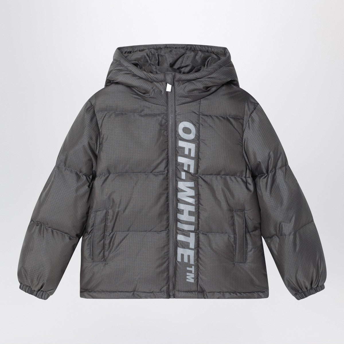 Off White Off-White™ Dark gray Ripstop nylon puffer jacket