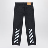 Off White Off-White™ Black Diagonal sponge-effect jeans