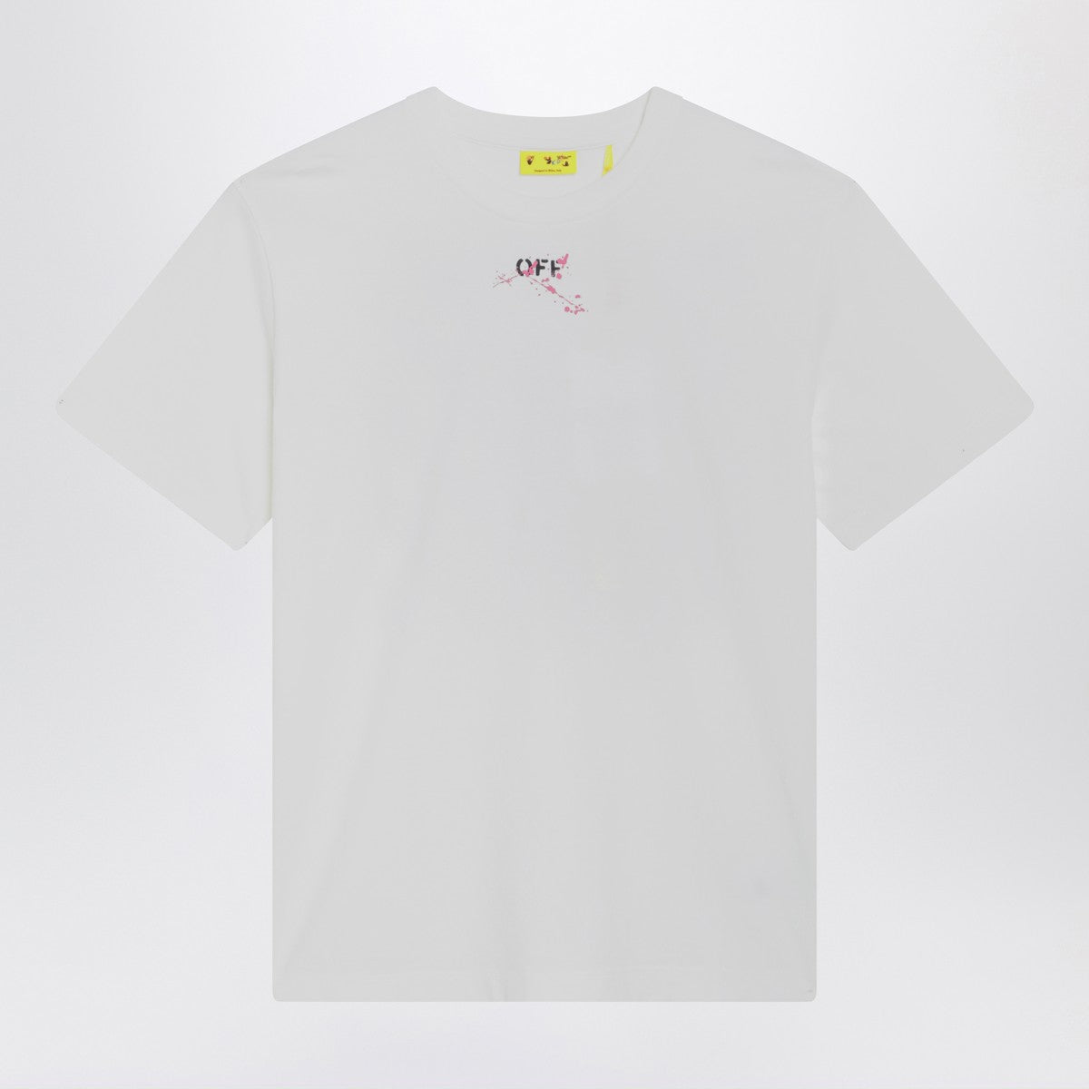 Off White Off-White™ White/fuchsia Diagonal Splat Logo T-shirt