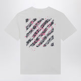 Off White Off-White™ White/fuchsia Diagonal Splat Logo T-shirt