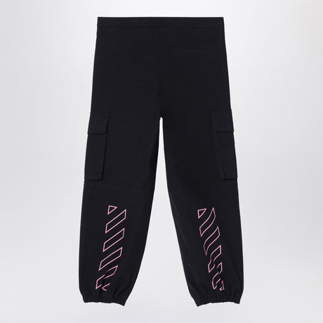 Off White Off-White™ Black jogging cargo trousers with logo