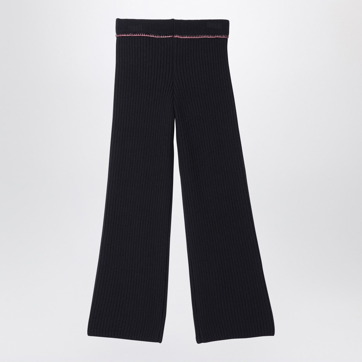 Off White Off-White™ Black ribbed trousers with logo