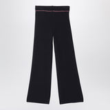 Off White Off-White™ Black ribbed trousers with logo